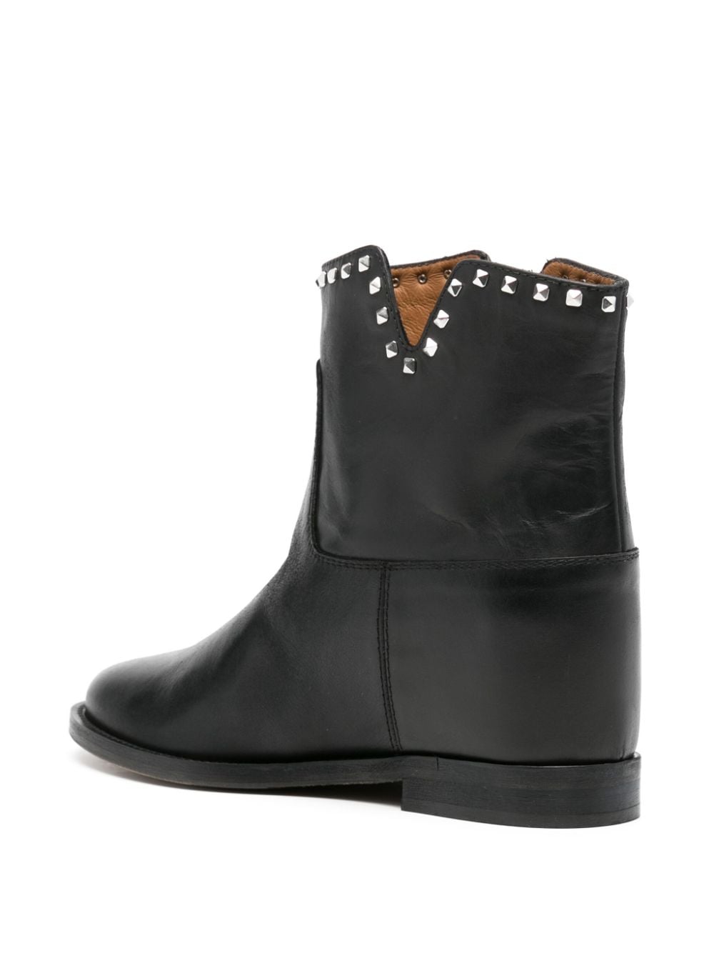 Shop Via Roma 15 Studded Suede Boots In Black