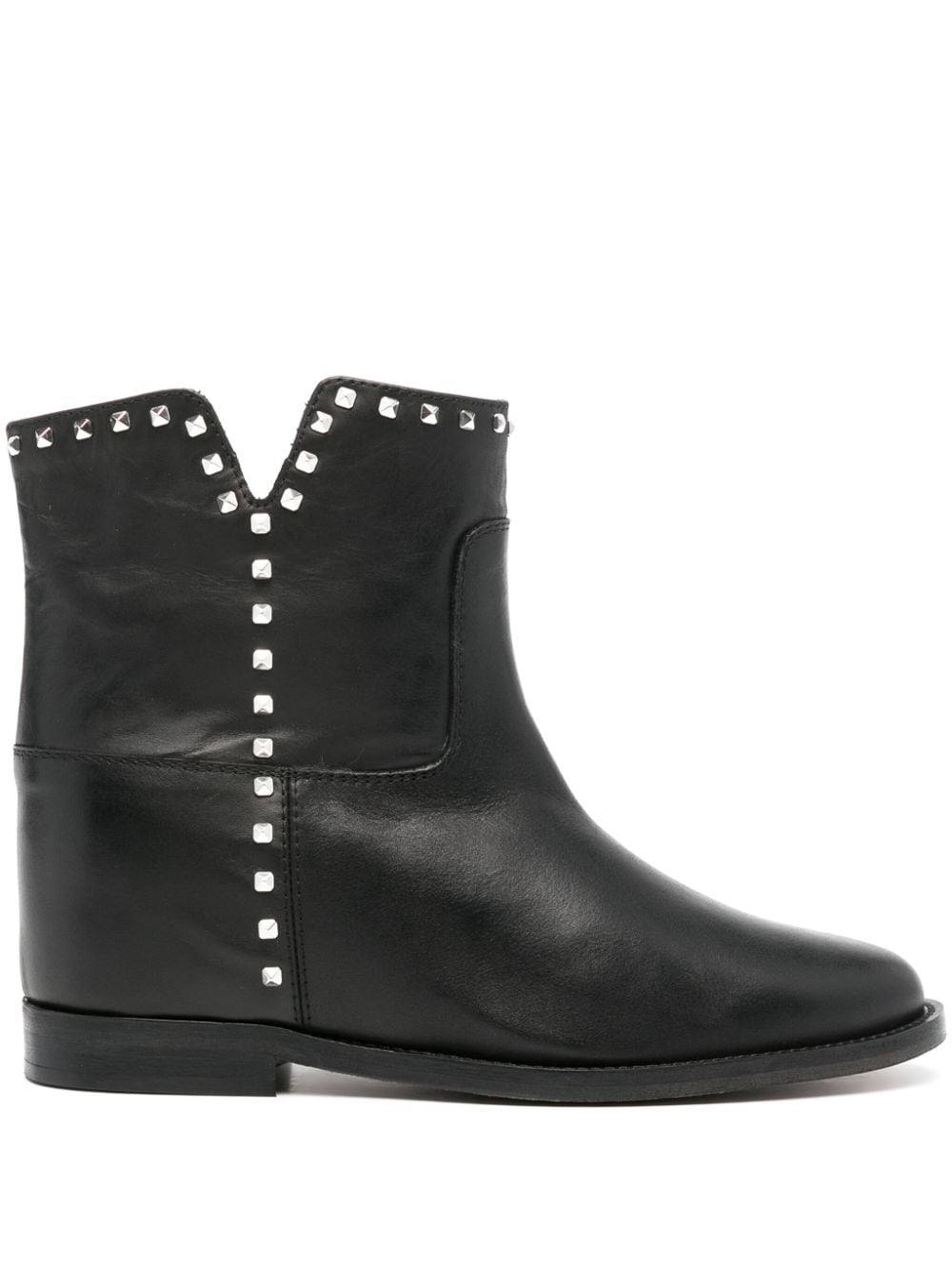 studded suede boots