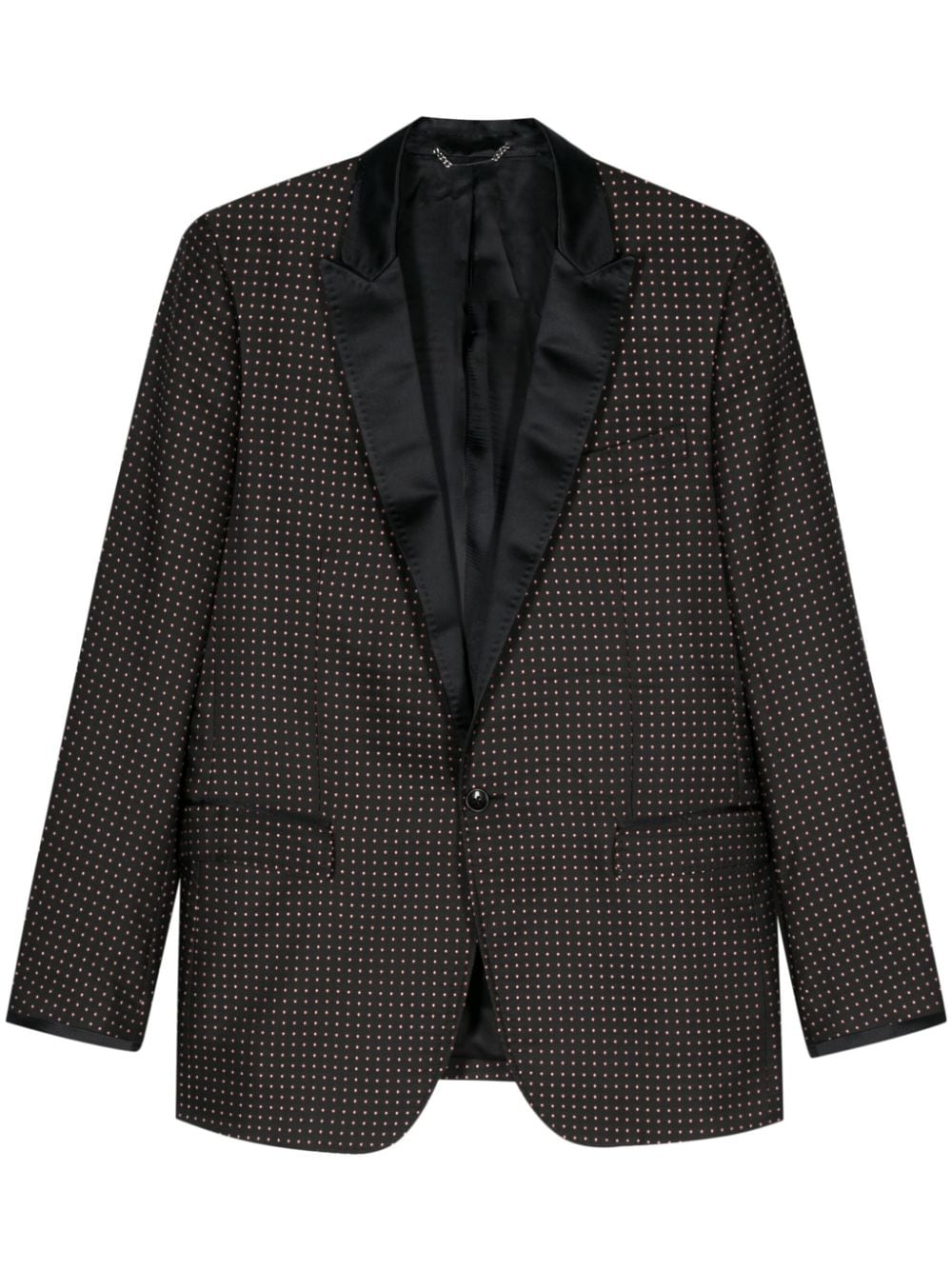 1990s patterned-jacquard blazer