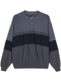 Pierre Cardin Pre-Owned 2000s panelled jersey sweatshirt - Blue