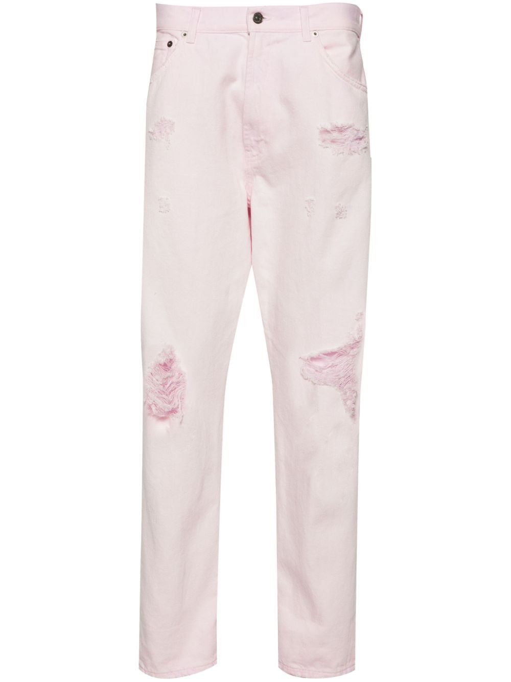 Dondup Mid-rise Tapered-leg Jeans In Pink