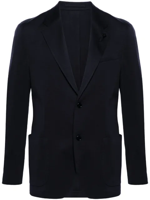 Lardini single-breasted wool-blend blazer