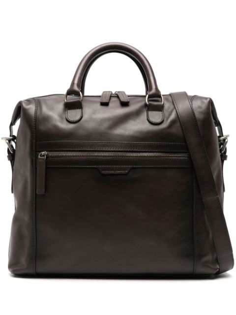 Officine Creative faded-effect leather tote bag