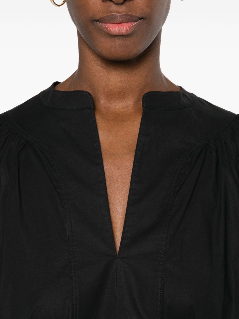 Yves Salomon Midi-jurk met ceintuur Zwart