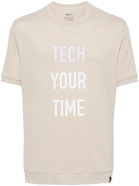 Boggi Milano slogan-print piqué T-shirt