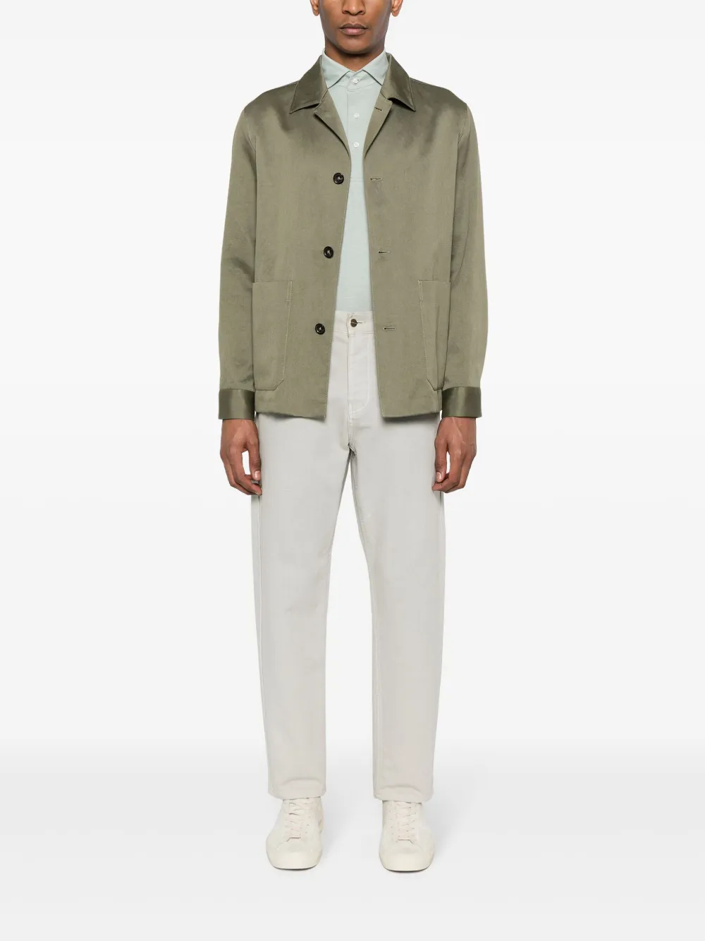 Boggi Milano Poloshirt met lange mouwen - Groen