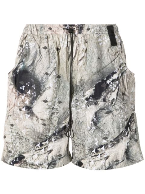 PACE abstract-print drawstring shorts