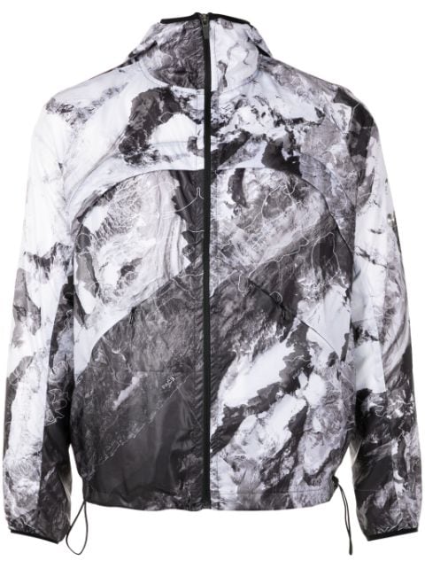 PACE abstract-print hooded jacket