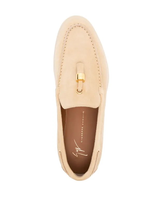 Giuseppe Zanotti Avela Tassel Suede Loafers | Neutrals