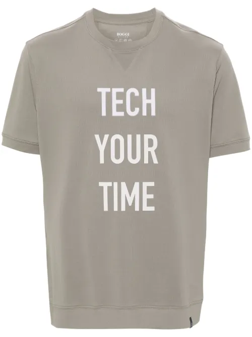 T-shirt à slogan texturé - Boggi Milano - Modalova