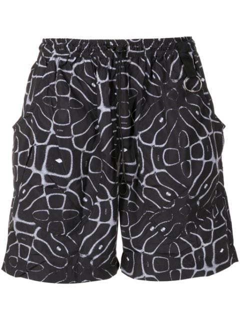 PACE abstract-print drawstring shorts