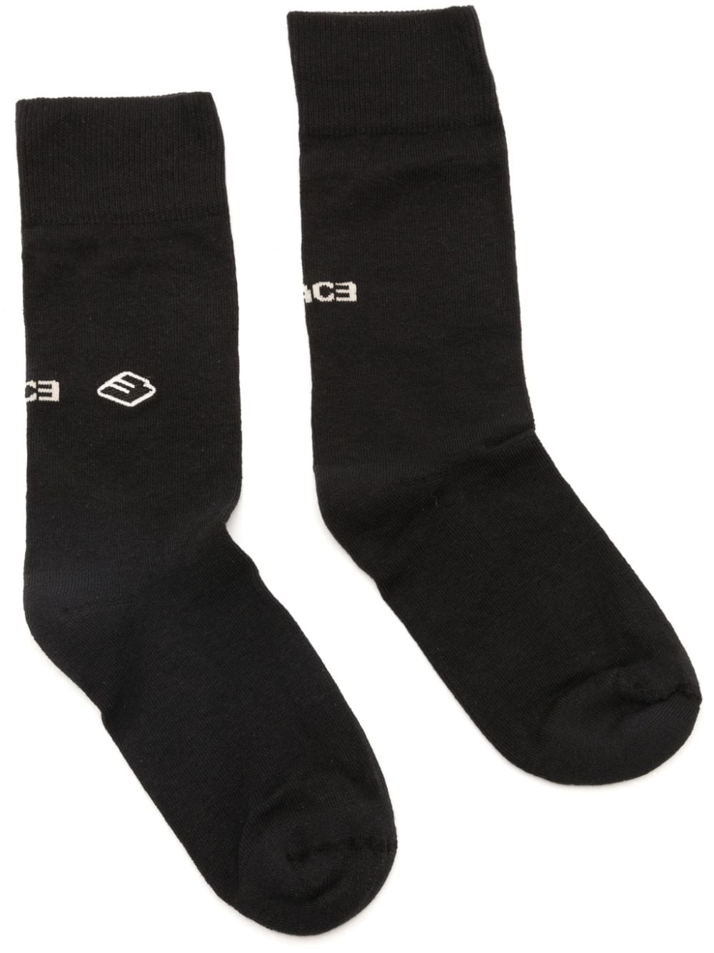 Pace Logo-jacquard Socks In Black