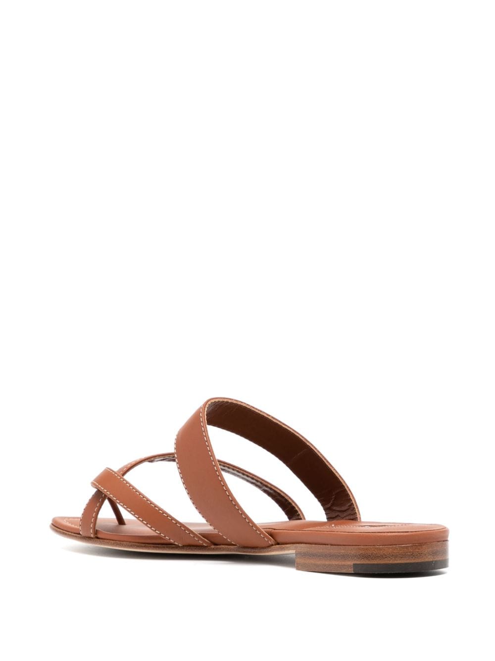 Shop Manolo Blahnik Susa Crossover Straps Sandals In Brown