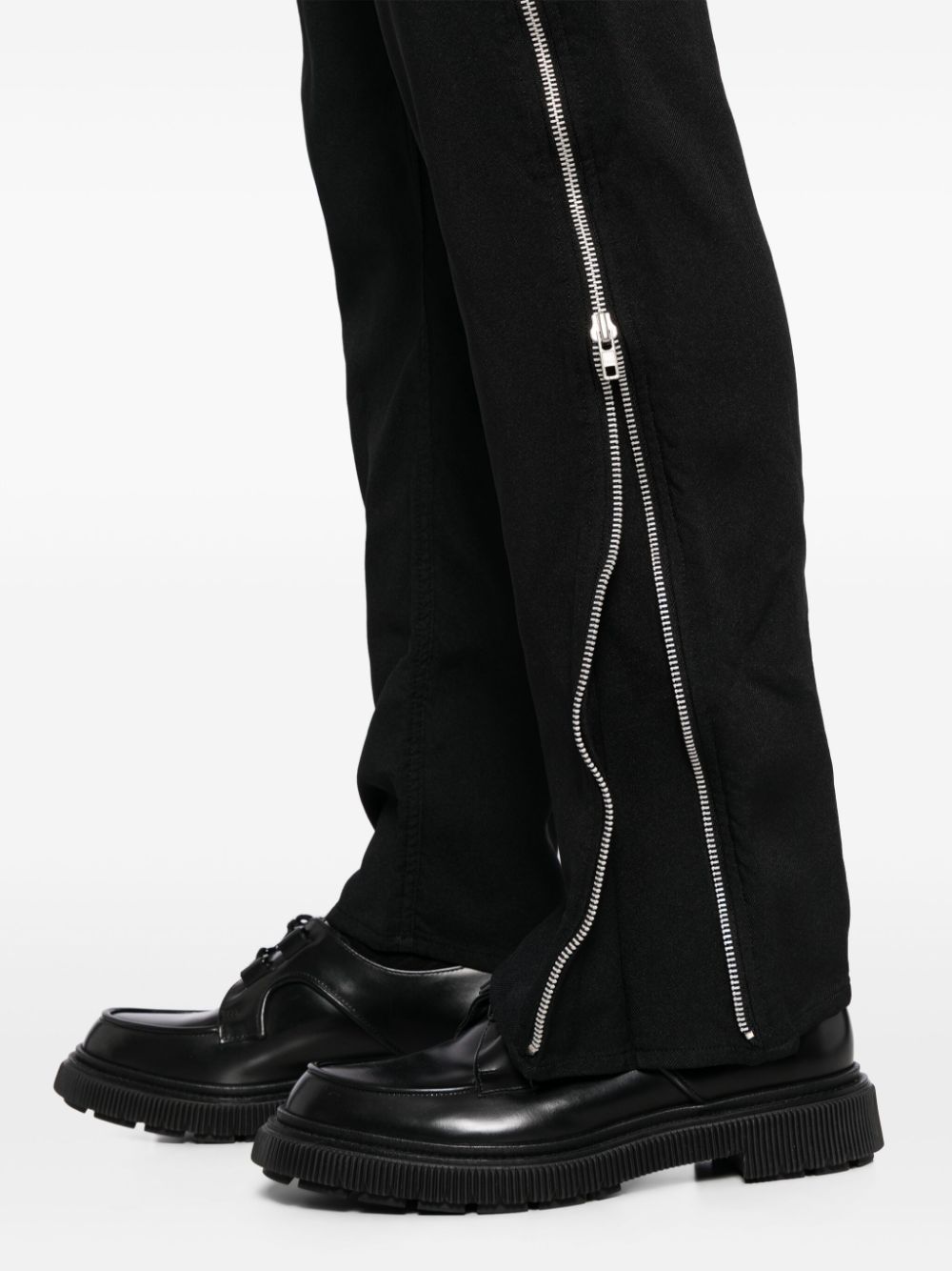 Black Comme Des Garcons zip-up tapered trousers Men