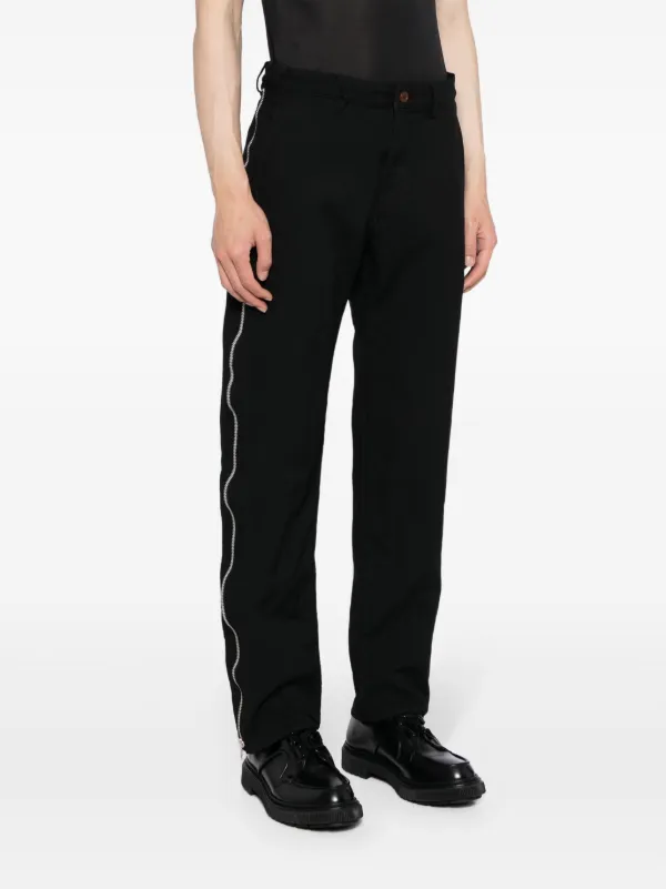 COMME des GARCONS ブラック スラックス テーパードパンツ COMME des GARCONS ブラック スラックス テーパードパンツ