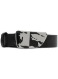 Burberry leather shield EKD belt - Black