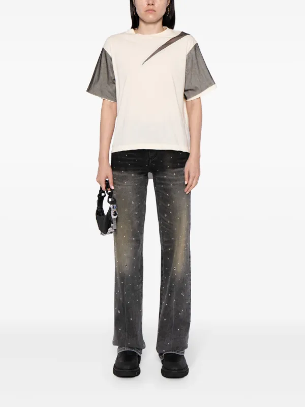 Undercover Layered Cotton T-shirt | Neutrals | FARFETCH JO