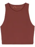 The Upside Jacinta ribbed cropped performance tank top - Brown