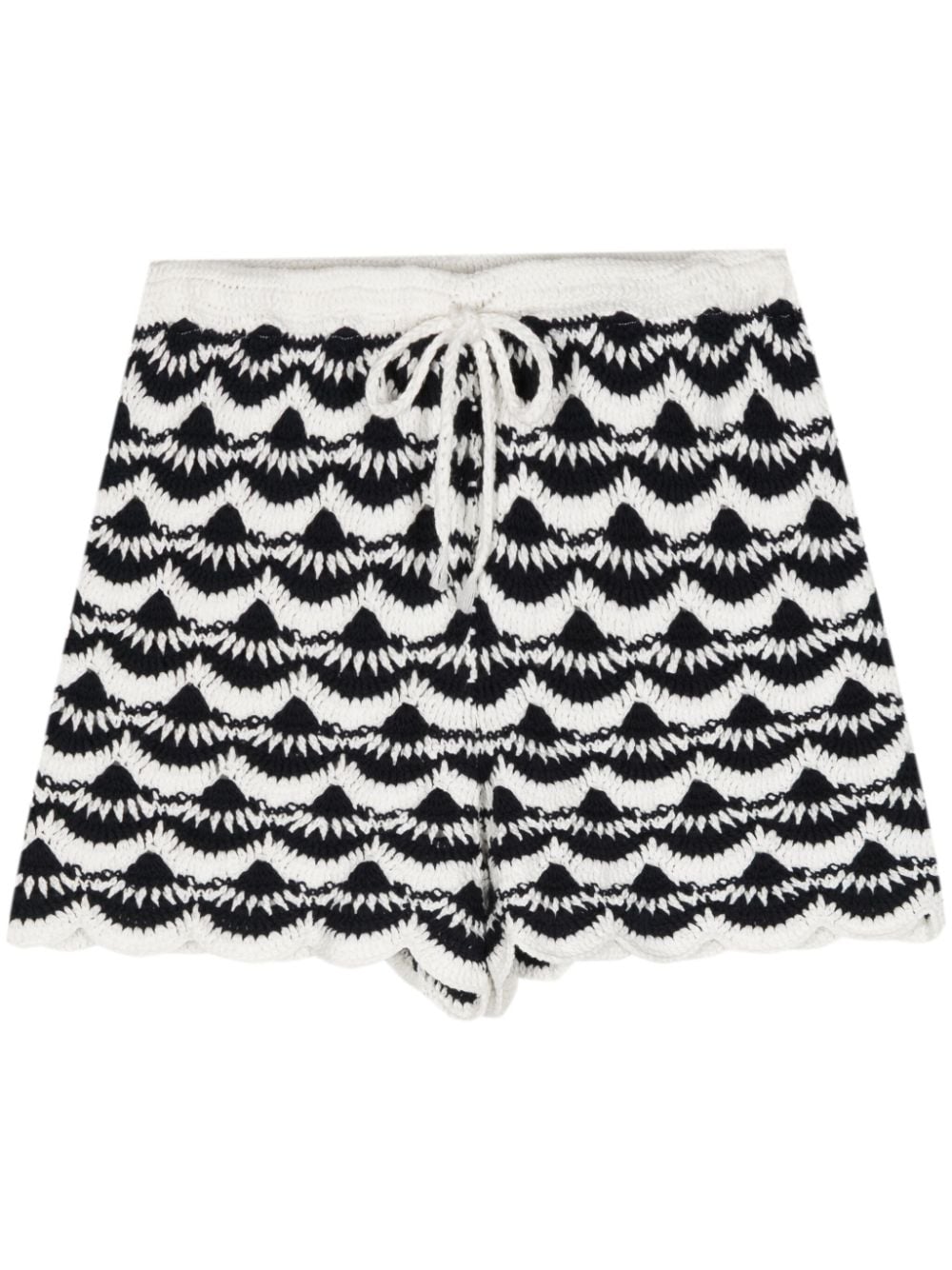 The Upside Woodstock Hali cotton crochet shorts - White