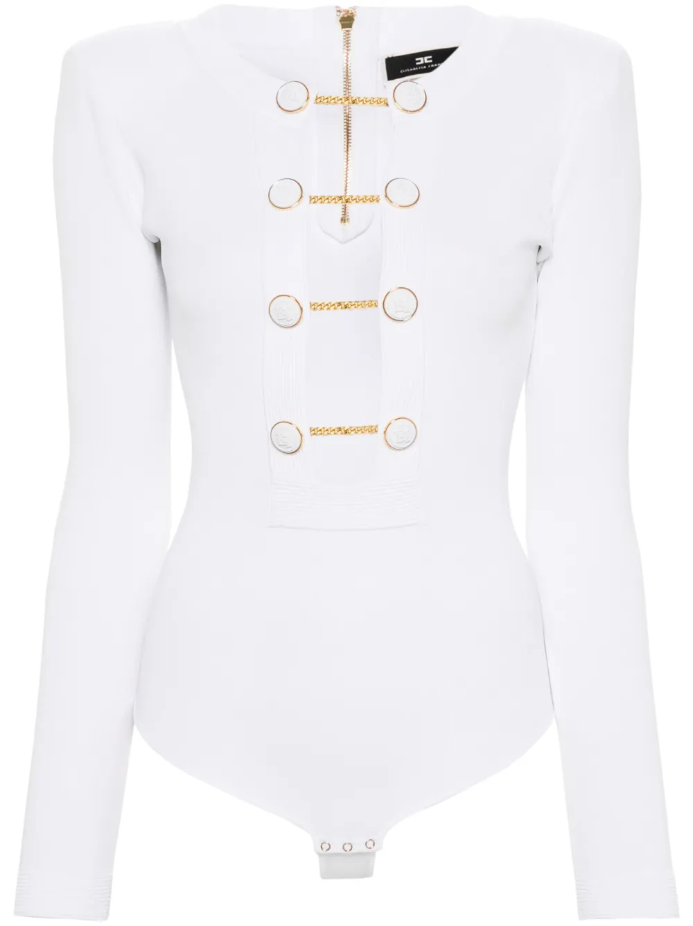 Elisabetta Franchi chain-link Embellished Bodysuit - Farfetch