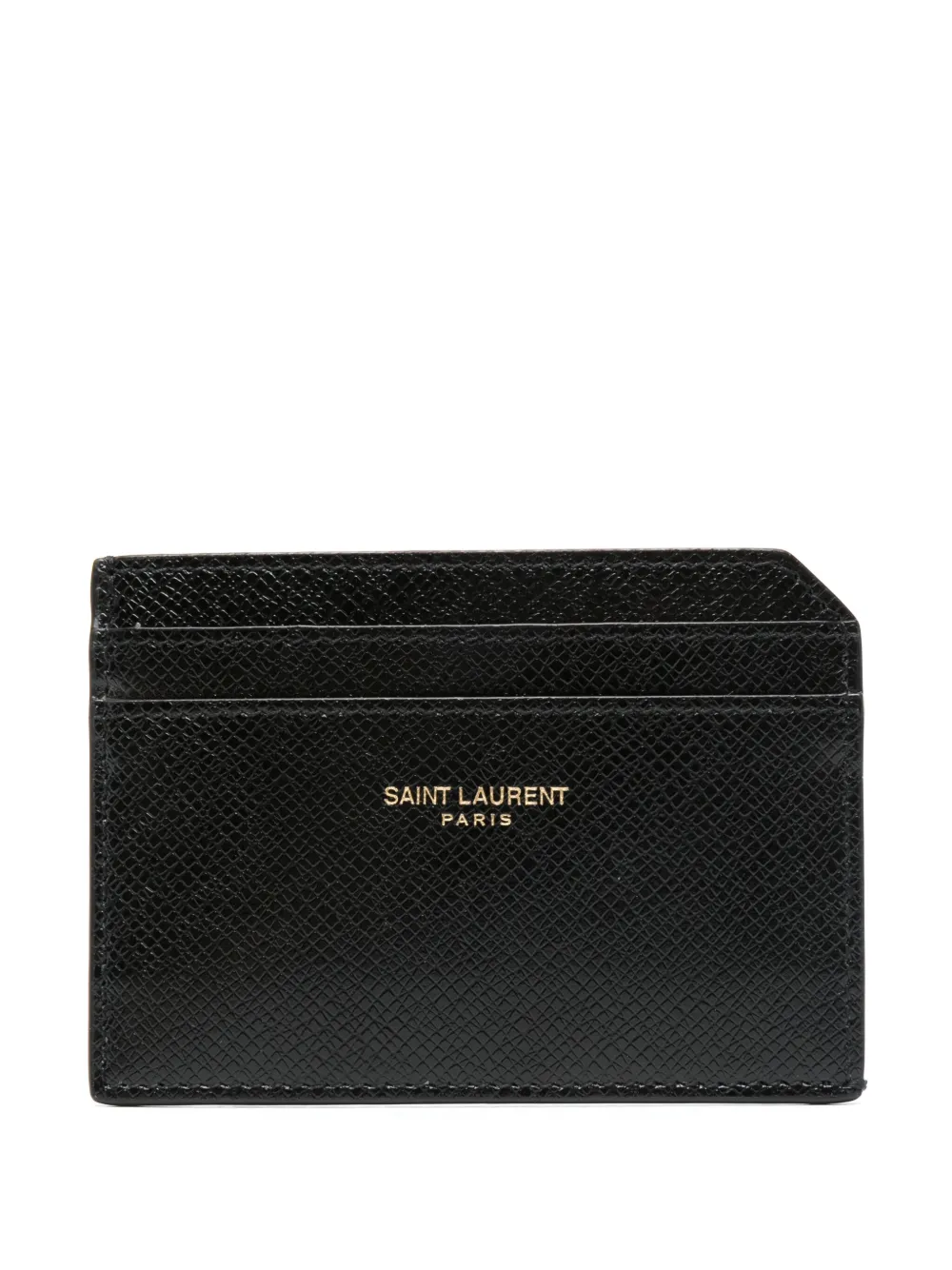 logo-print leather cardholder