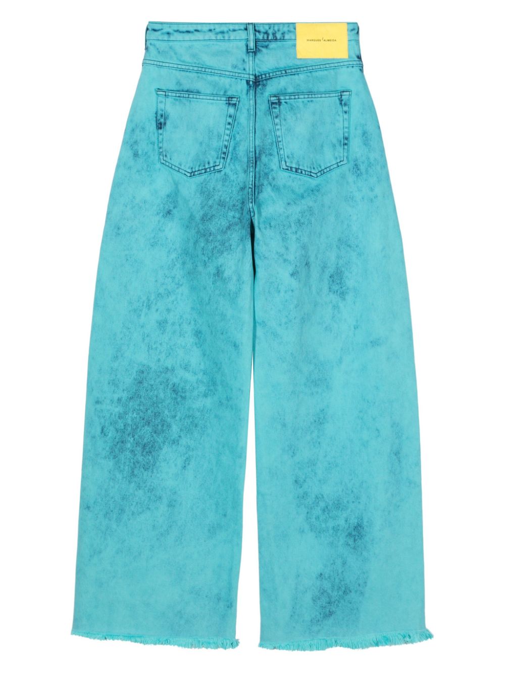 Marques'Almeida Low waist jeans met wijde pijpen - Blauw