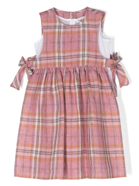 Il Gufo plaid-check linen dress