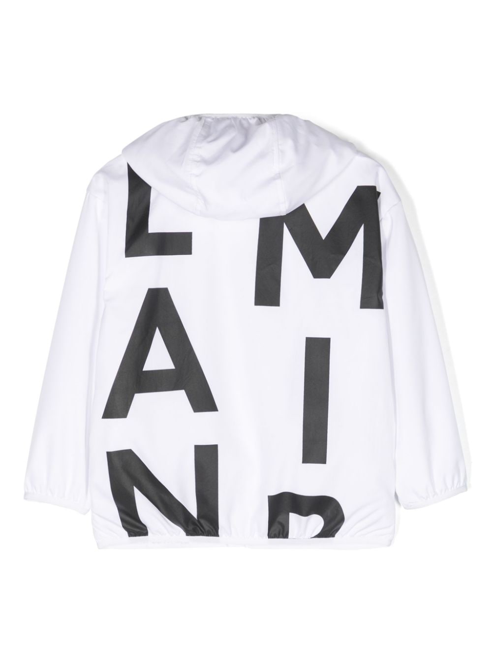 Shop Balmain Logo-print Hooded Jacket In White