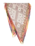 Pierre-Louis Mascia fringed silk scarf - Pink