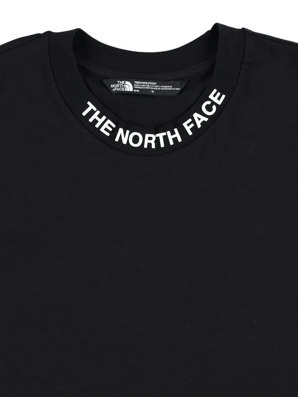 The North Face Kids Katoenen T-shirt met logoprint Zwart
