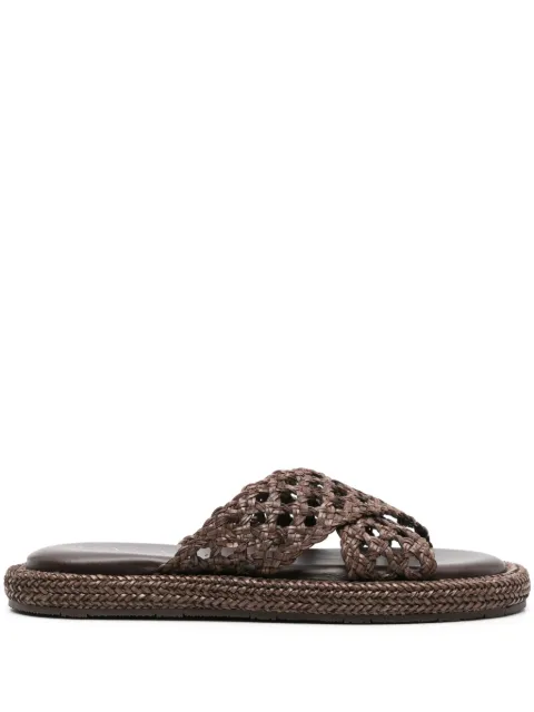 Casadei плетеные шлепанцы