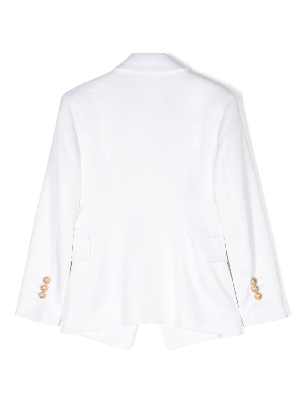 Shop Balmain Asymmetric Single-breasted Blazer In White