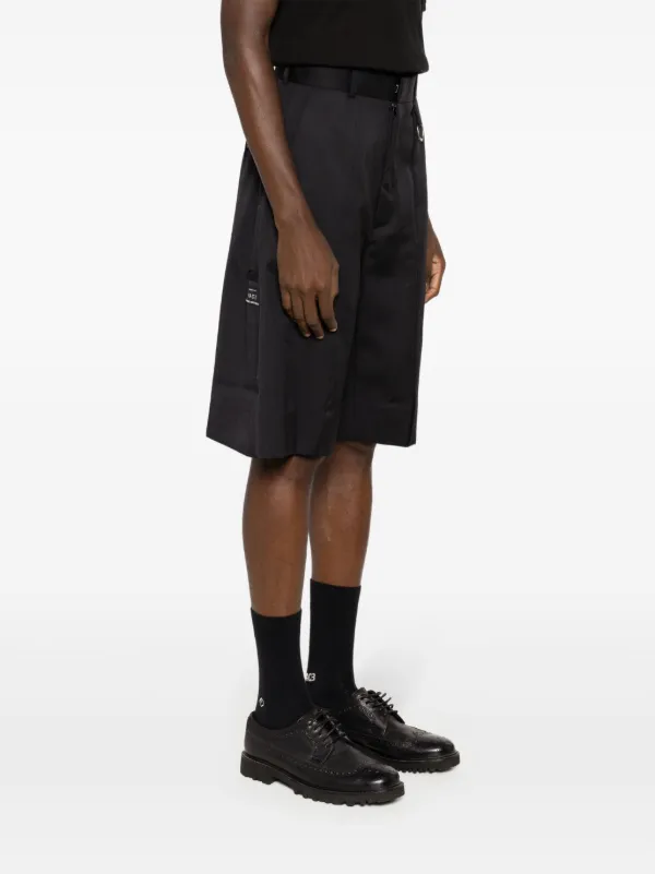 【関税＆送料込み】Off-White Black Virgin Wool Shorts With Off-White Virgin Wool Shorts | Black | FARFETCH