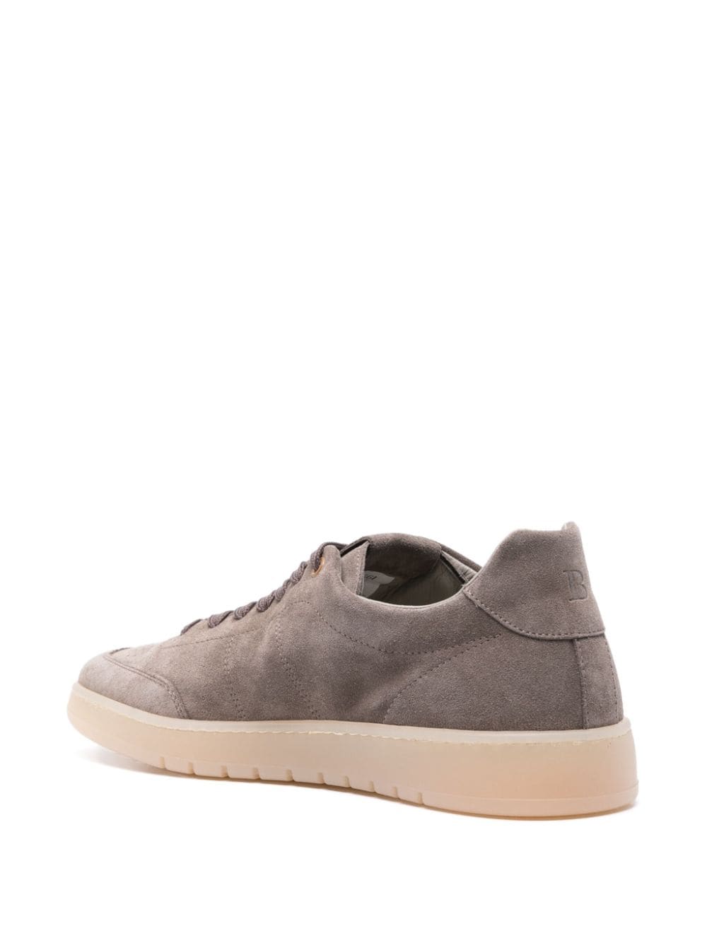 Shop Boggi Milano Suede Lace-up Sneakers In 灰色