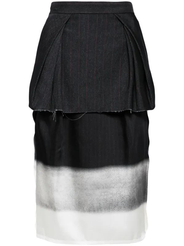 Maison Margiela トロンプルイユ スカート | ブルー | FARFETCH JP