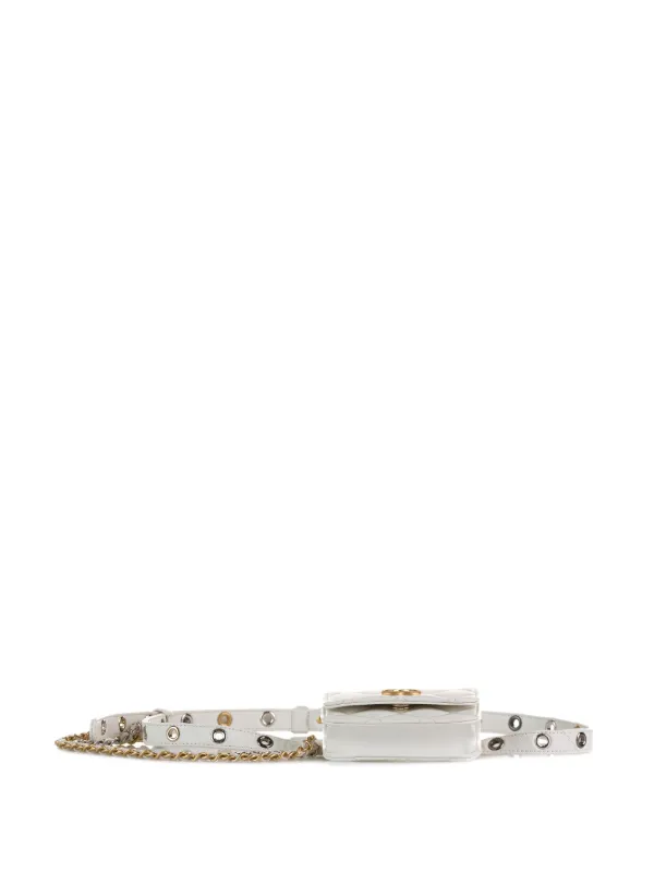 CHANEL Pre-Owned 2021 Punk Chain Belt Bag | White | FARFETCH