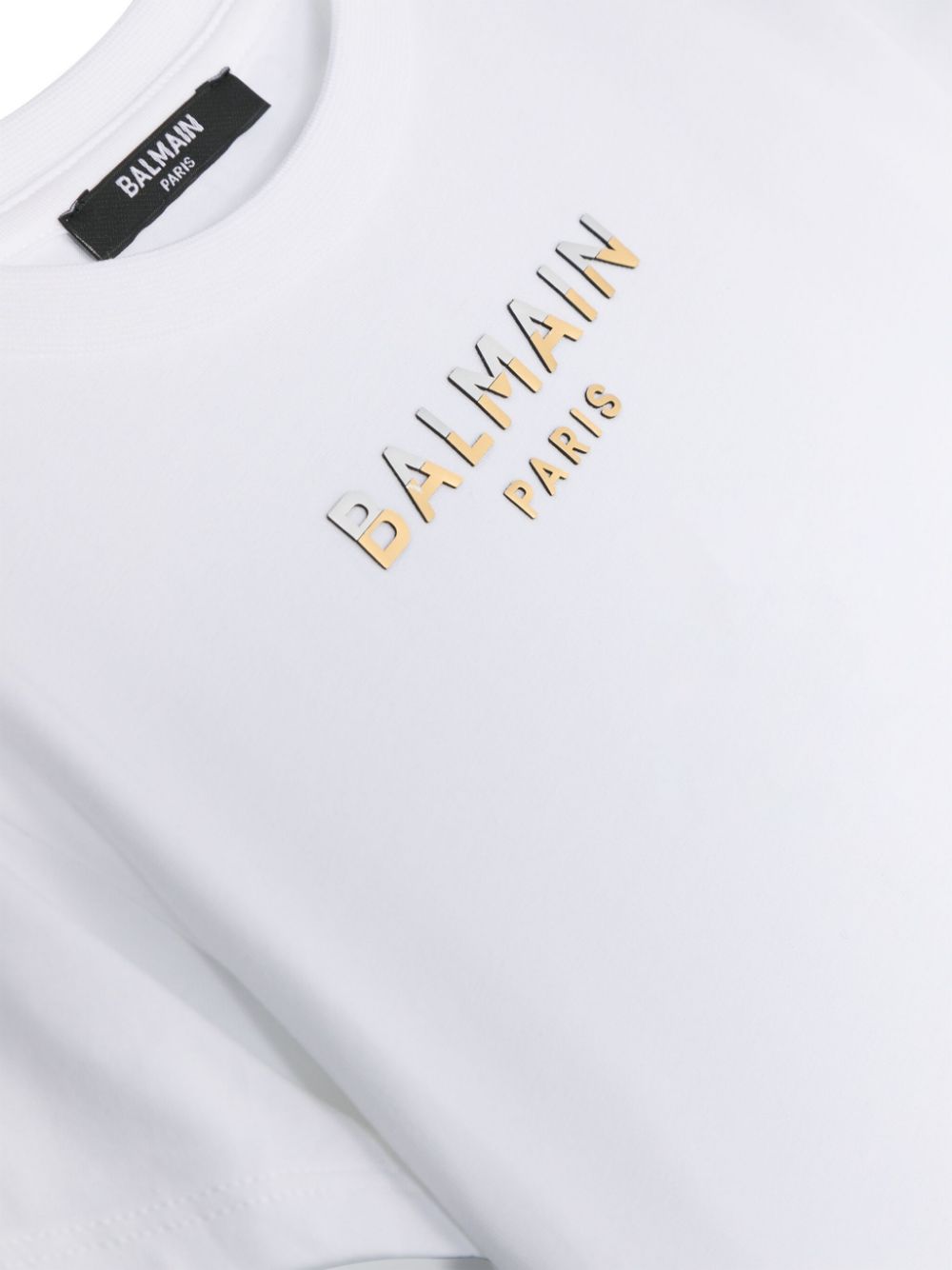 Shop Balmain Appliqué-logo T-shirt In 白色