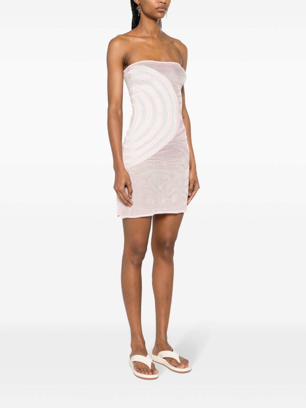 Shop Gimaguas Ete Knitted Mini Dress In Pink
