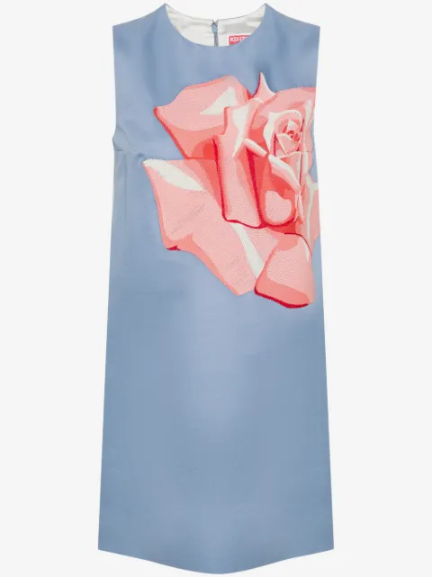 Kenzo Rose-embroidered mini dress