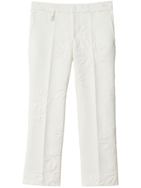 Burberry embroidered straight-leg trousers Women