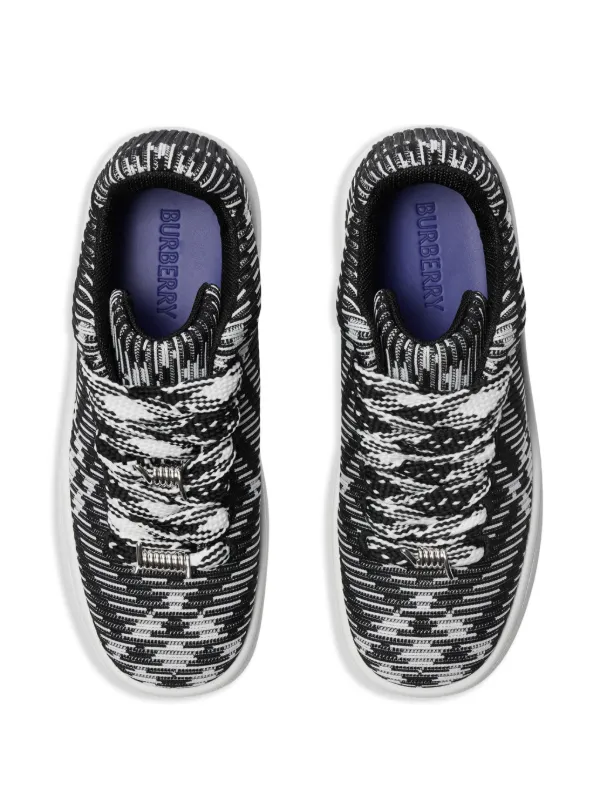 Burberry Check Knit Box Sneakers - Farfetch