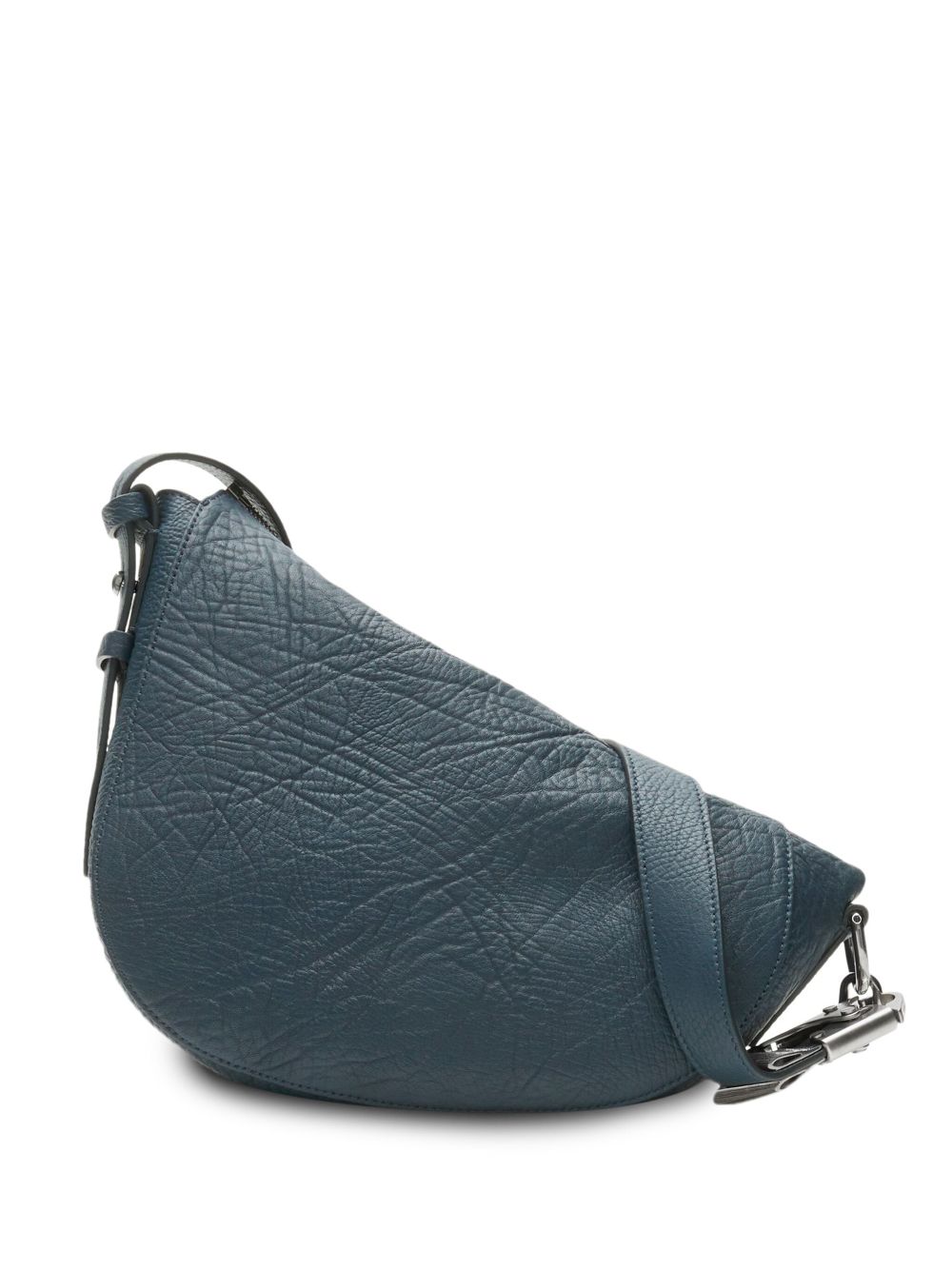 Shop Burberry Small Knight Leather Shoulder Bag In Blue