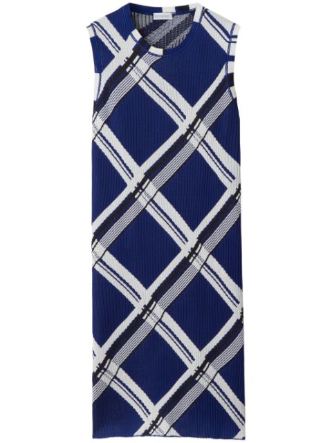 Burberry check-print silk dress Women