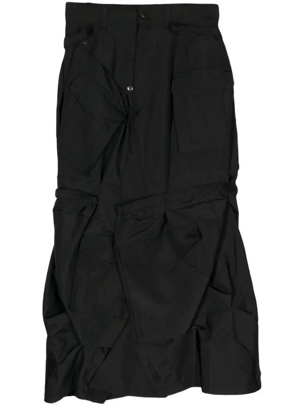 Junya Watanabe Asymmetric Cargo Skirt Black FARFETCH PH