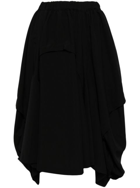 Comme Des Garçons wool draped midi skirt