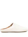 Uma Wang square-toe leather slippers - White