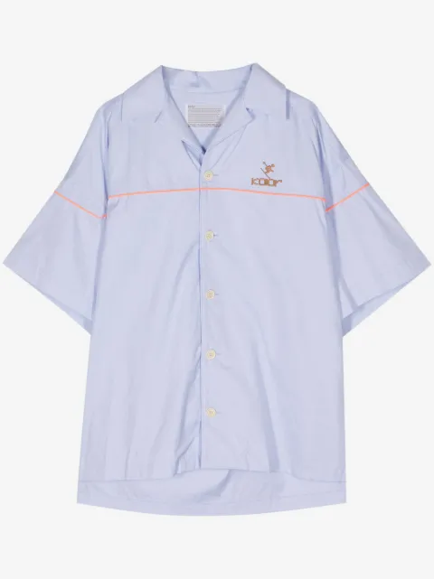 Kolor logo-embroidered cotton shirt 