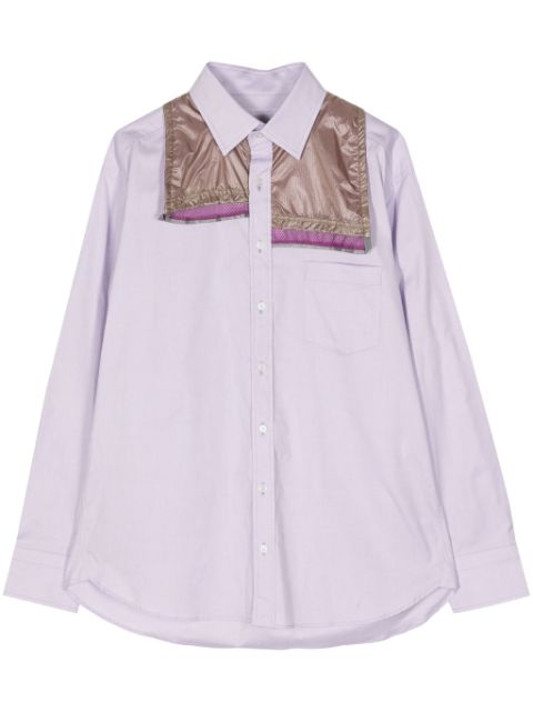 Kolor layered-design cotton shirt 