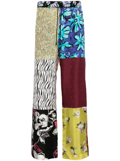Marine Serre Regenerated silk trousers
