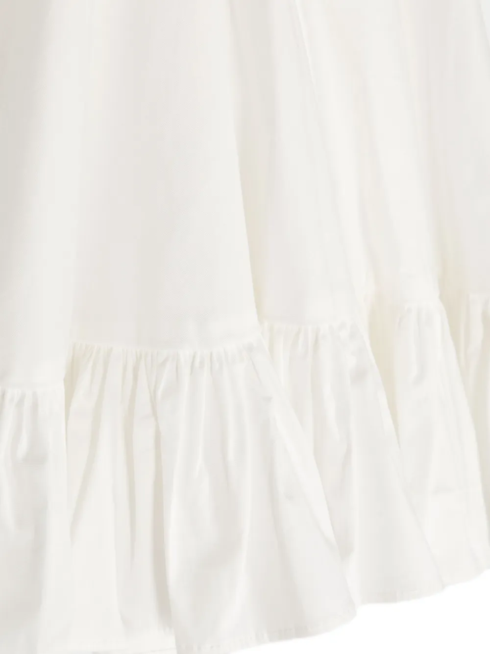 Shop Twinset Ruffle-detail Poplin Dress In White